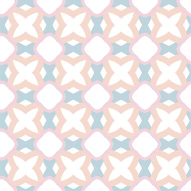 Geometrik yinelenen süs vektör deseni. Pastel tonları olan kusursuz tasarım dokusu