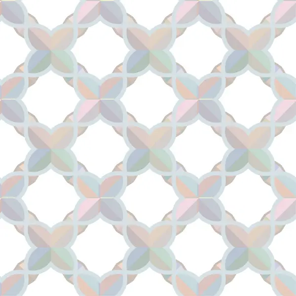 幾何学的な繰り返し装飾ベクトルパターン パステル調の色合いとシームレスなデザインの質感 — ストックベクタ