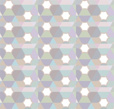 Geometrik yinelenen süs vektör deseni. Pastel tonları olan kusursuz tasarım dokusu