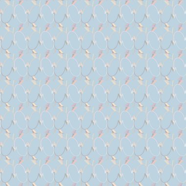 Geometrik yinelenen süs vektör deseni. Pastel tonları olan kusursuz tasarım dokusu