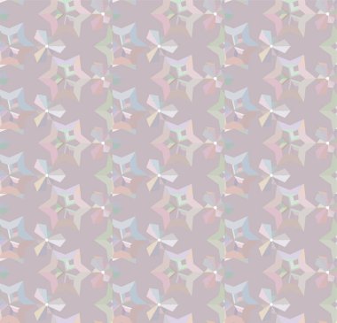 Geometrik yinelenen süs vektör deseni. Pastel tonları olan kusursuz tasarım dokusu
