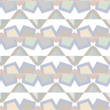 Geometrik yinelenen süs vektör deseni. Pastel tonları olan kusursuz tasarım dokusu