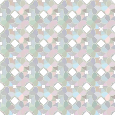 Geometrik yinelenen süs vektör deseni. Pastel tonları olan kusursuz tasarım dokusu