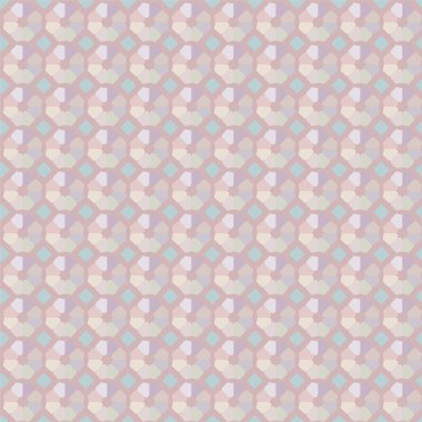 Geometrik yinelenen süs vektör deseni. Pastel tonları olan kusursuz tasarım dokusu
