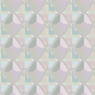 Geometrik yinelenen süs vektör deseni. Pastel tonları olan kusursuz tasarım dokusu