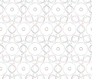 Geometrik süslemeli vektör deseni. Kusursuz tasarım dokusu