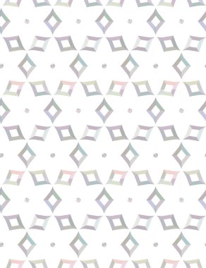 Geometrik yinelenen süs vektör deseni. Pastel tonları olan kusursuz tasarım dokusu