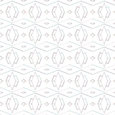 Geometrik yinelenen süs vektör deseni. Pastel tonları olan kusursuz tasarım dokusu
