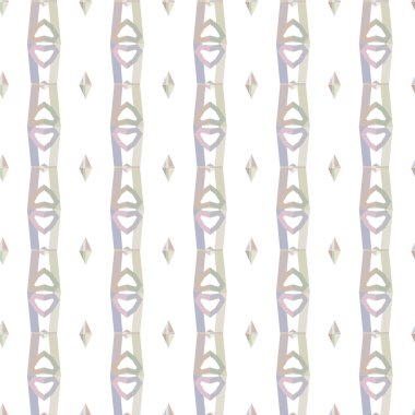Geometrik yinelenen süs vektör deseni. Pastel tonları olan kusursuz tasarım dokusu