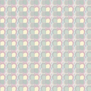 Geometrik yinelenen süs vektör deseni. Pastel tonları olan kusursuz tasarım dokusu