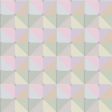 Geometrik yinelenen süs vektör deseni. Pastel tonları olan kusursuz tasarım dokusu