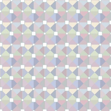 Geometrik yinelenen süs vektör deseni. Pastel tonları olan kusursuz tasarım dokusu