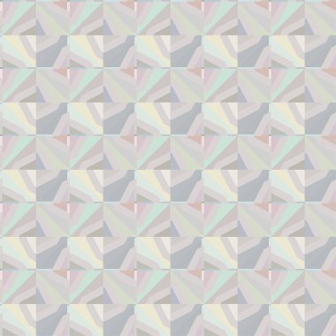 Geometrik yinelenen süs vektör deseni. Pastel tonları olan kusursuz tasarım dokusu