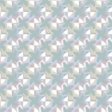 Geometrik yinelenen süs vektör deseni. Pastel tonları olan kusursuz tasarım dokusu
