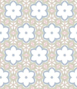 Geometrik süslemeli vektör deseni. Kusursuz tasarım dokusu