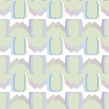 Geometrik yinelenen süs vektör deseni. Pastel tonları olan kusursuz tasarım dokusu