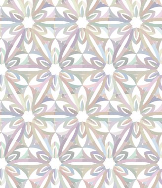 Geometrik yinelenen süs vektör deseni. Pastel tonları olan kusursuz tasarım dokusu