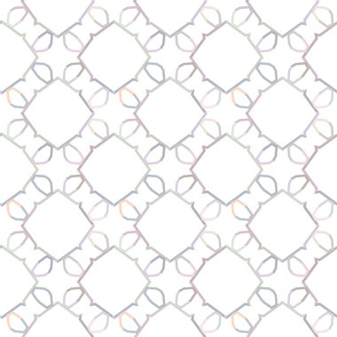 Geometrik yinelenen süs vektör deseni. Pastel tonları olan kusursuz tasarım dokusu