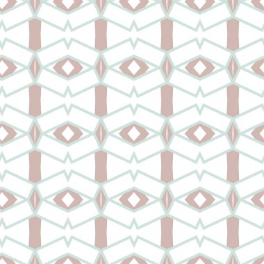 Geometrik yinelenen süs vektör deseni. Pastel tonları olan kusursuz tasarım dokusu