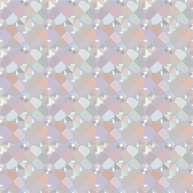 Geometrik yinelenen süs vektör deseni. Pastel tonları olan kusursuz tasarım dokusu