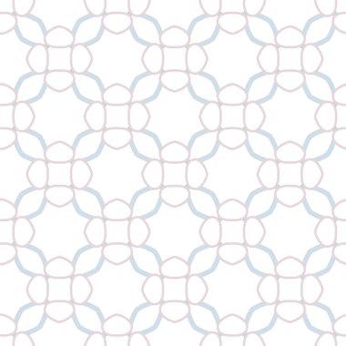 Geometrik yinelenen süs vektör deseni. Pastel tonları olan kusursuz tasarım dokusu