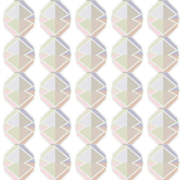 Geometric Recurring Ornamental Vector Pattern Seamless Design Texture Pastel Shades — Stock Vector