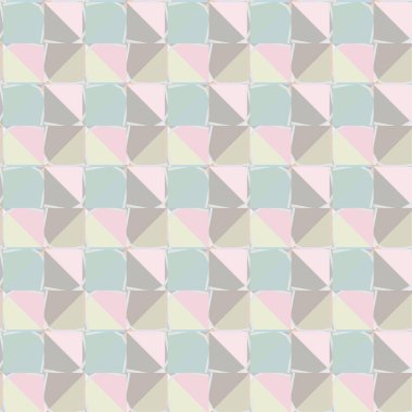 Geometrik yinelenen süs vektör deseni. Pastel tonları olan kusursuz tasarım dokusu