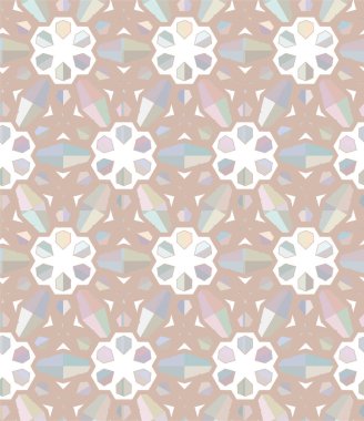 Geometrik süslemeli vektör deseni. Kusursuz tasarım dokusu 