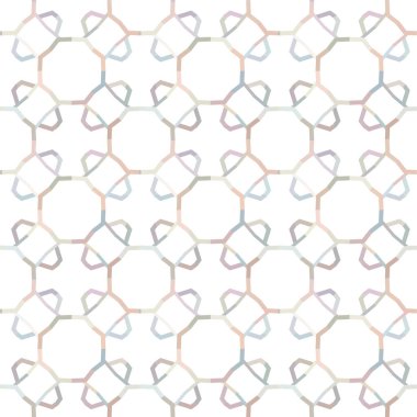 Geometrik yinelenen süs vektör deseni. Pastel tonları olan kusursuz tasarım dokusu