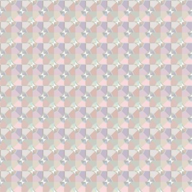 Geometrik yinelenen süs vektör deseni. Pastel tonları olan kusursuz tasarım dokusu