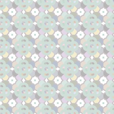 Geometrik yinelenen süs vektör deseni. Pastel tonları olan kusursuz tasarım dokusu