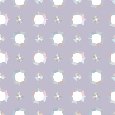Geometrik yinelenen süs vektör deseni. Pastel tonları olan kusursuz tasarım dokusu