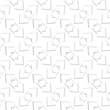 Geometrik yinelenen süs vektör deseni. Pastel tonları olan kusursuz tasarım dokusu