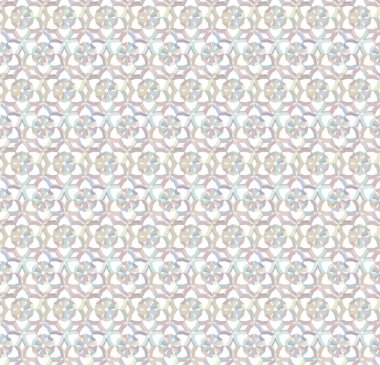 Geometrik yinelenen süs vektör deseni. Pastel tonları olan kusursuz tasarım dokusu