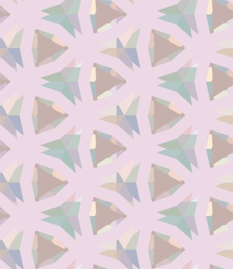 Geometrik yinelenen süs vektör deseni. Pastel tonları olan kusursuz tasarım dokusu