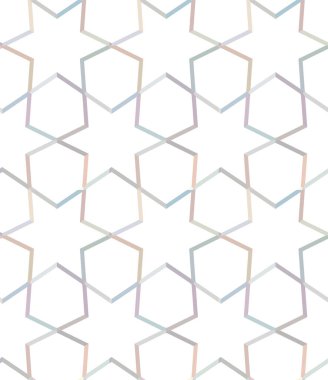 Geometrik yinelenen süs vektör deseni. Pastel tonları olan kusursuz tasarım dokusu