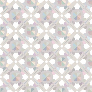 Geometrik yinelenen süs vektör deseni. Pastel tonları olan kusursuz tasarım dokusu