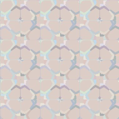 Geometrik yinelenen süs vektör deseni. Pastel tonları olan kusursuz tasarım dokusu
