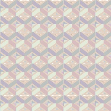 Geometrik yinelenen süs vektör deseni. Pastel tonları olan kusursuz tasarım dokusu