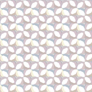 Geometrik yinelenen süs vektör deseni. Pastel tonları olan kusursuz tasarım dokusu