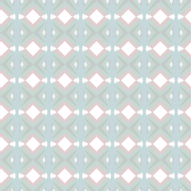 Geometrik yinelenen süs vektör deseni. Pastel tonları olan kusursuz tasarım dokusu