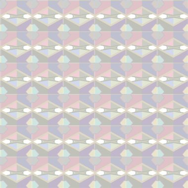 Geometrik yinelenen süs vektör deseni. Pastel tonları olan kusursuz tasarım dokusu