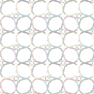 Geometrik süslemeli vektör deseni. Kusursuz tasarım dokusu 