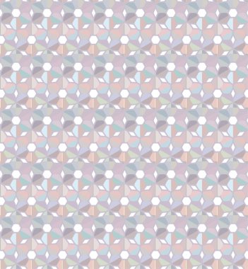 Geometrik yinelenen süs vektör deseni. Pastel tonları olan kusursuz tasarım dokusu