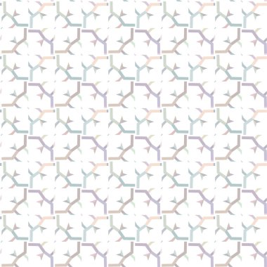 Geometrik yinelenen süs vektör deseni. Pastel tonları olan kusursuz tasarım dokusu