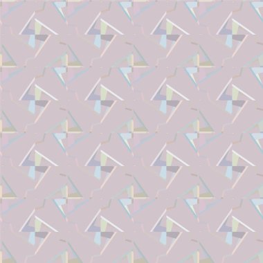Geometrik yinelenen süs vektör deseni. Pastel tonları olan kusursuz tasarım dokusu