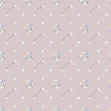 Geometrik yinelenen süs vektör deseni. Pastel tonları olan kusursuz tasarım dokusu