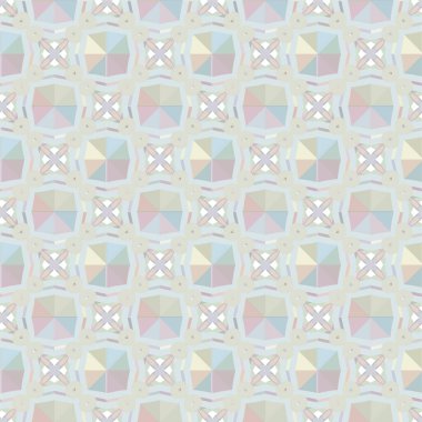 Geometrik süslemeli vektör deseni. Kusursuz tasarım dokusu 