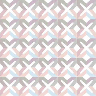 Geometrik yinelenen süs vektör deseni. Pastel tonları olan kusursuz tasarım dokusu
