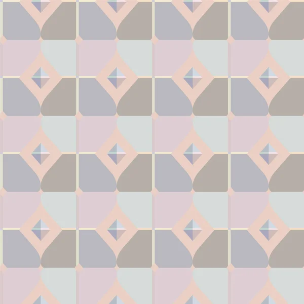 Geometric Recurring Ornamental Vector Pattern Seamless Design Texture Pastel Shades — Stock Vector